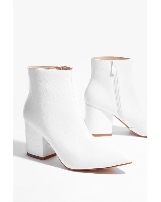 pointed block heel boots
