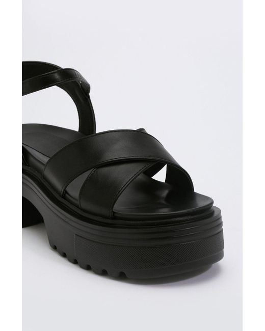 nasty gal black platform sandals