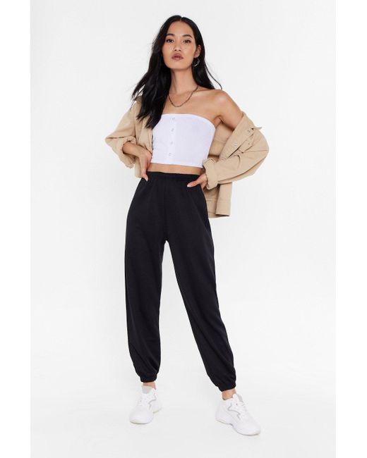 fitted high waisted joggers