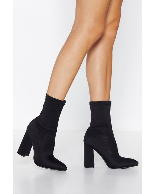 black sock ankle booties