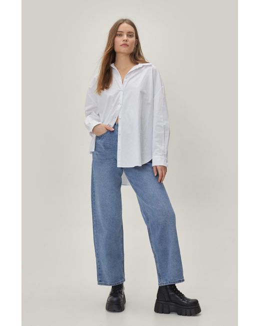 Nasty Gal Denim Dru High Waisted Wide 