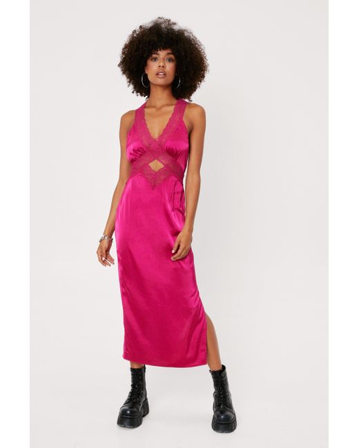 nasty gal hot pink dress