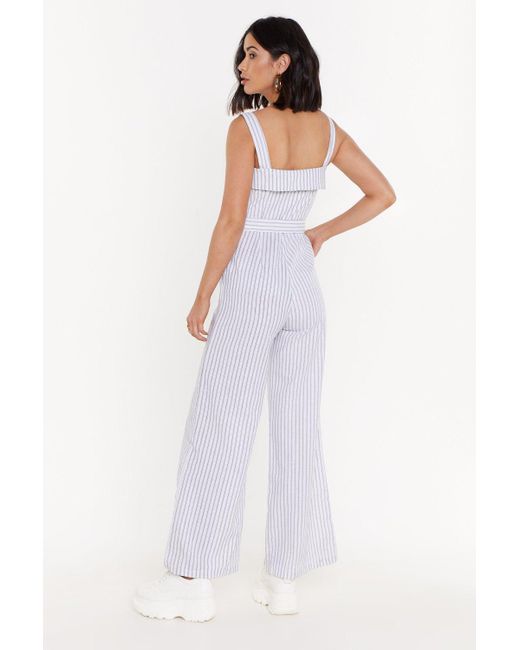 linen button jumpsuit