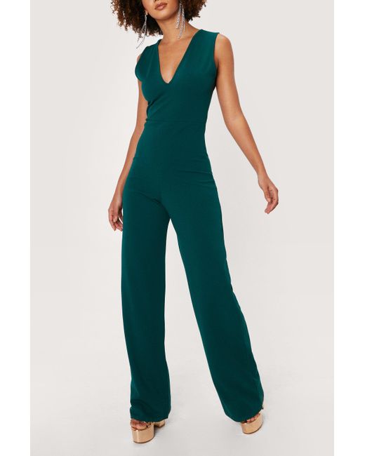 emerald green jump suit