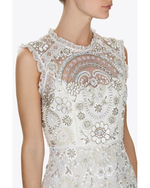 needle and thread white gown