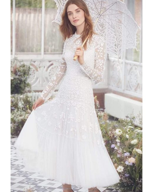 Needle Thread Lace Bella Sequin Long Sleeved Ballerina Bridal