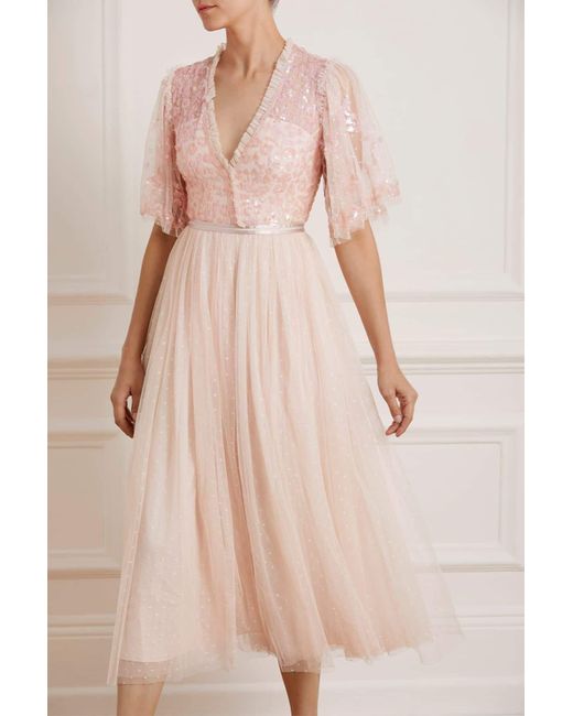 patchwork sequin ballerina dress