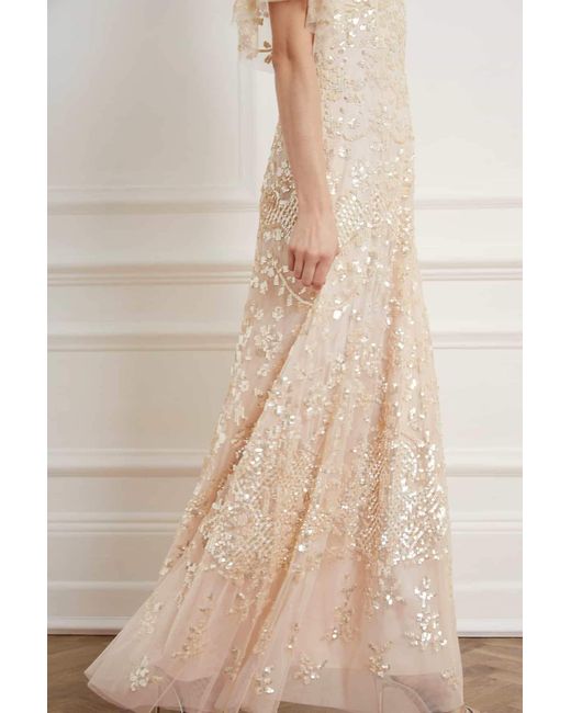 needle and thread honesty flower gown