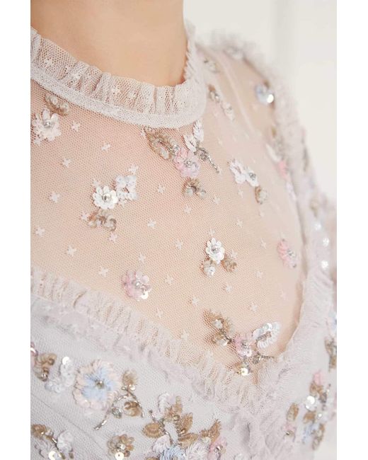 ditsy long sleeve dress