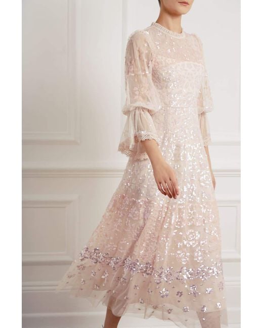 patchwork sequin gown needle and thread