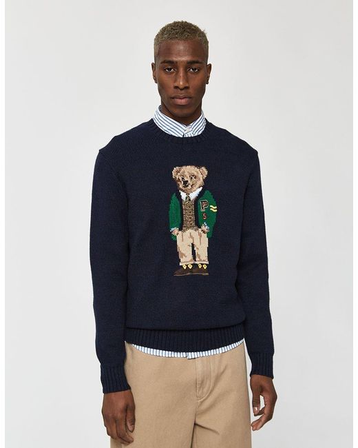 polo bear knit sweater