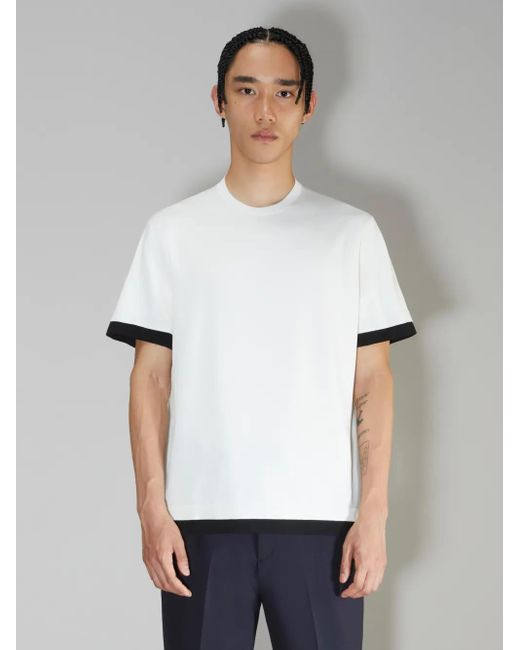 Neil Barrett White Travel Layer-effect T-shirt for men