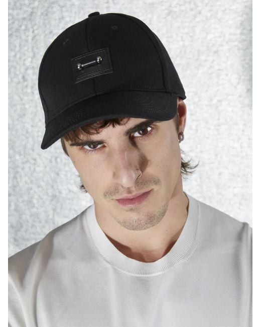 Neil Barrett Black Pierced Baseball Cap for men