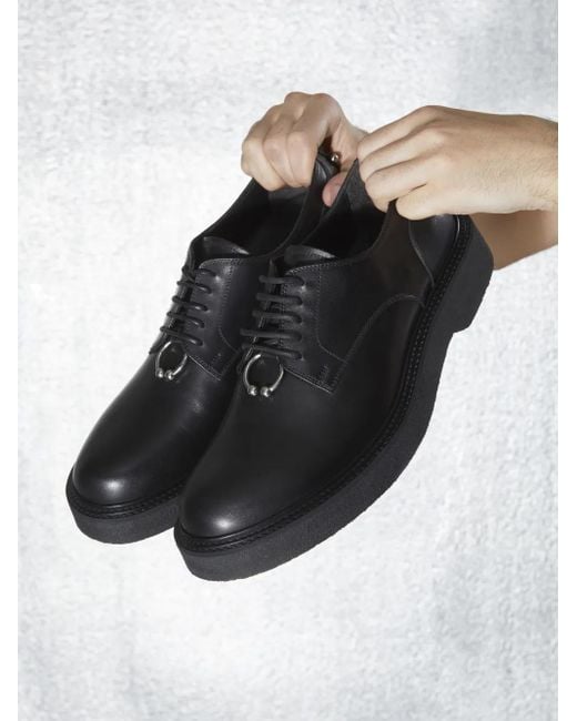Neil Barrett Black Pierced Punk Derby for men