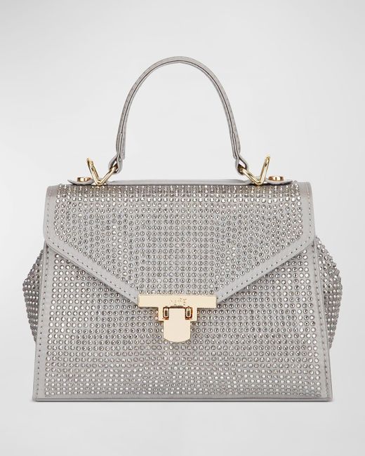 Rafe New York Gray Lila Crystal-embellished Top-handle Bag