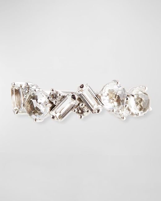 KALAN by Suzanne Kalan Metallic Bloom 14k White Gold Amalfi Mix Ring, White, Size 4-8.5