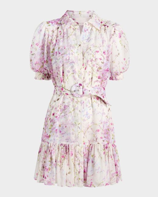 Cinq À Sept Pink Halbini Midsummer Bloom Mini Dress