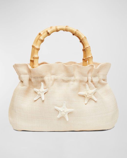Poolside Natural The Peyton Starfish Pouch Top-Handle Bag