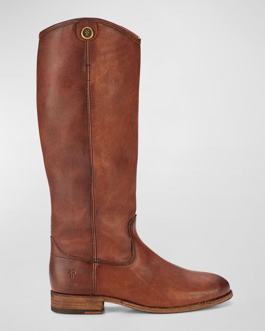 Frye Brown Melissa Button 2 Leather Boots
