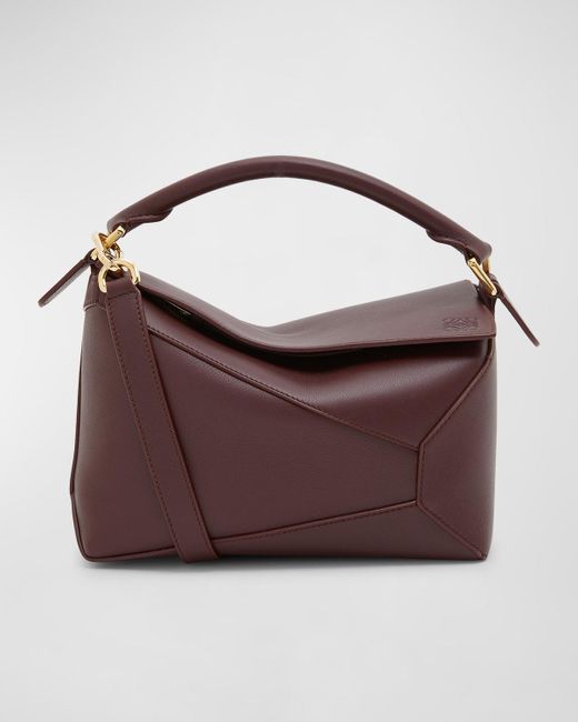 Loewe Brown Puzzle Edge Small Top-Handle Bag