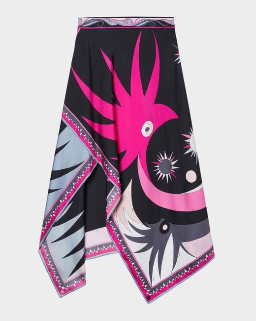Emilio Pucci Pink Stella-Print Skirt