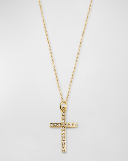 Jennifer Meyer White Large Diamond Cross Necklace
