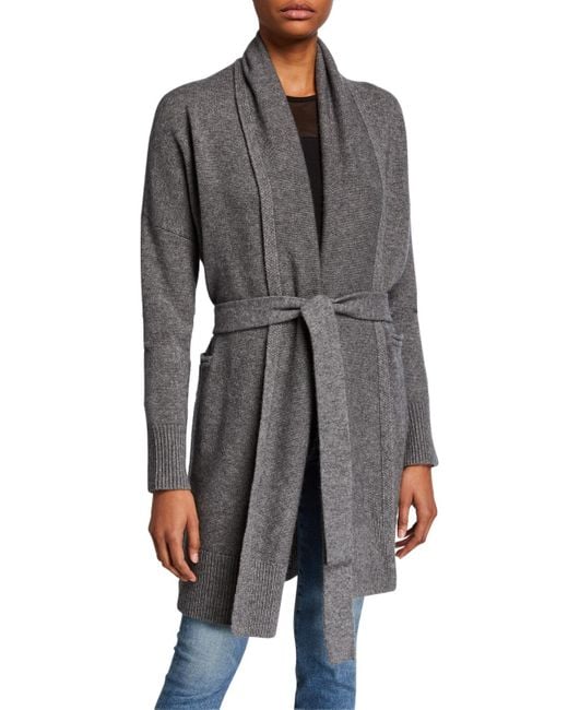 Co. Woolcashmere Robe Cardigan in Gray Lyst