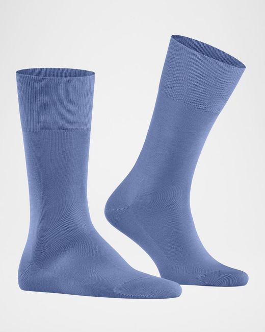 Falke Blue Tiago Cotton-Stretch Crew Socks for men
