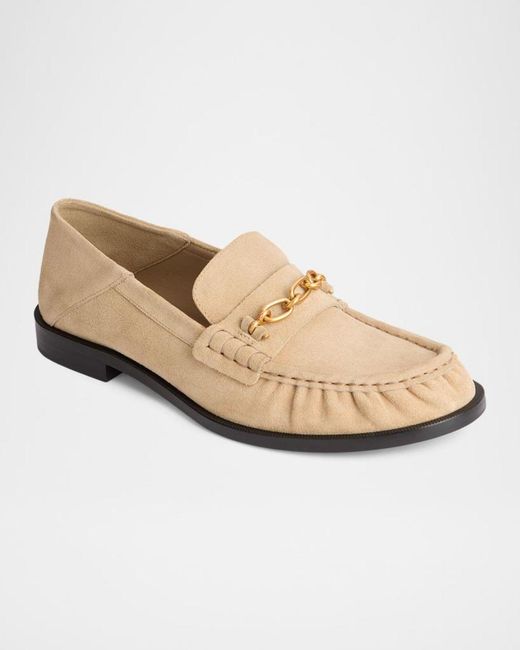 Balmain Natural Apos;S Suede Bit Loafers for men