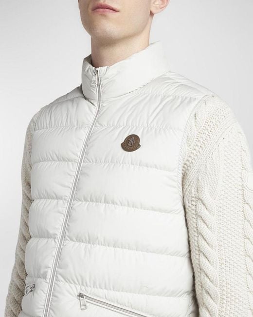 Moncler White Apos;S Treompan Down Puffer Vest for men