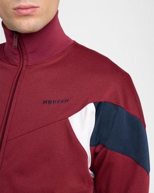 McQueen Red Apos;S Technical Loopback Chevron Track Jacket for men