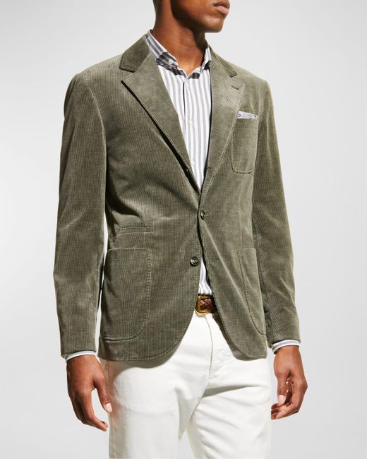 Brunello cucinelli top corduroy jacket
