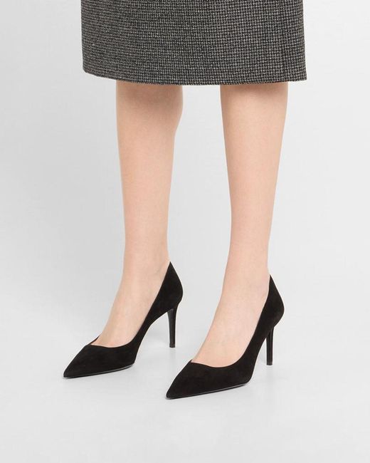 Stuart Weitzman Black Stuart Suede Stiletto Pumps