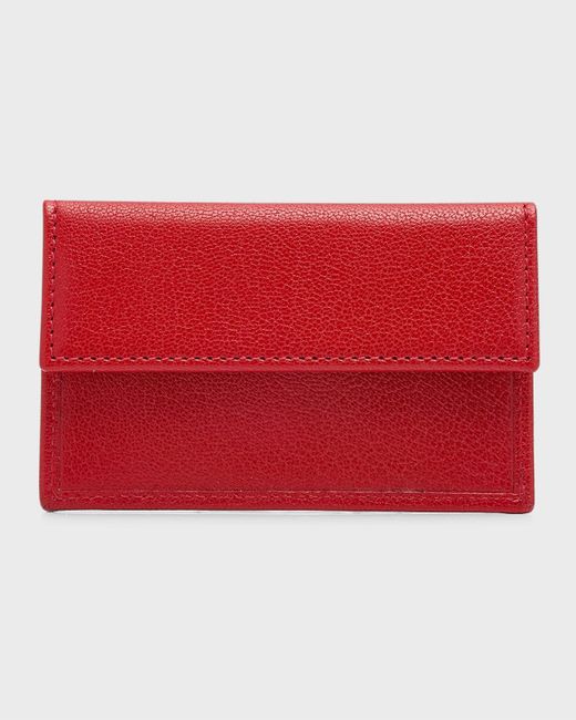 The Row Red Flap Card Case