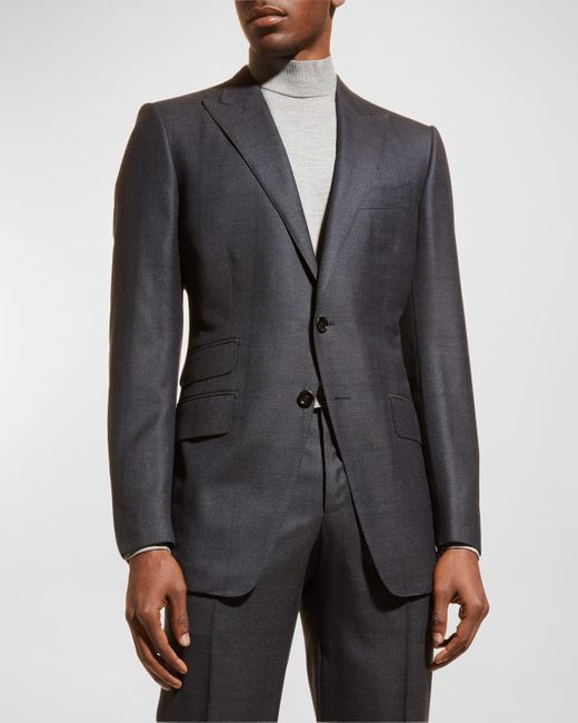 Tom Ford O'connor Prince Of Wales Suit in Gray for Men | Lyst