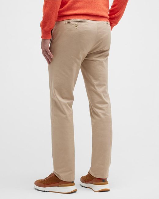 Peter Millar Natural Apos;S Pilot Flat Front Trousers for men