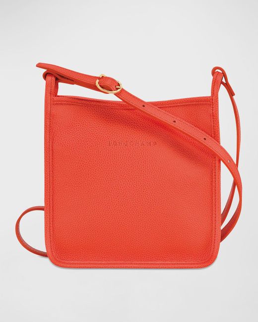Longchamp Le Foulonne Small Leather Crossbody Bag in Red Lyst