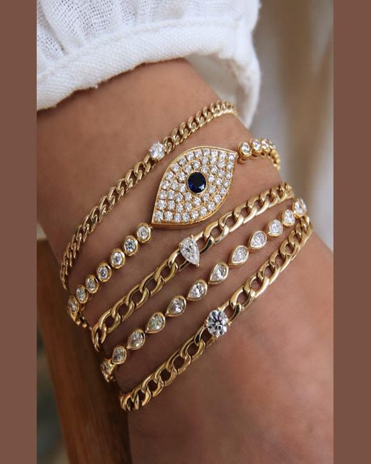 Anita Ko Metallic 18k Rose Gold Diamond 0.37 Chain Bracelet