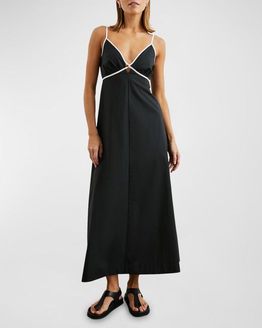 Rails Black Jessa Contrast-Trim Maxi Dress