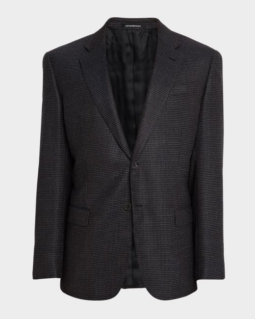 Emporio Armani Black G Line Super 130S Pinwheel Sport Coat for men