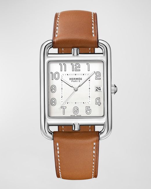 Hermès White Cape Cod Watch, Extra Large Model, 41 Mm for men