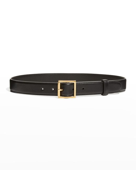 The Row Black Square Buckle Belt