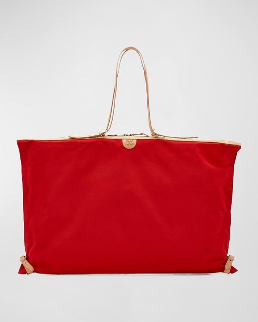 Il Bisonte Red Caramella Transformable Buckle Zip Tote Bag