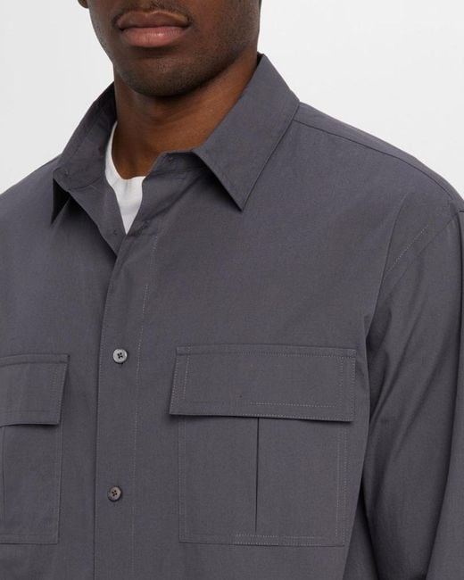 FRAME Blue Apos;S Multi-Pocket Button-Down Shirt for men