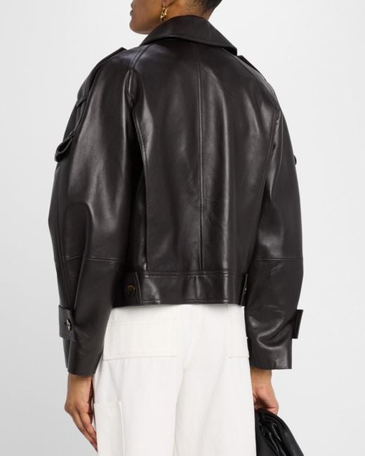 A.L.C. Black Miles Leather Utility Jacket