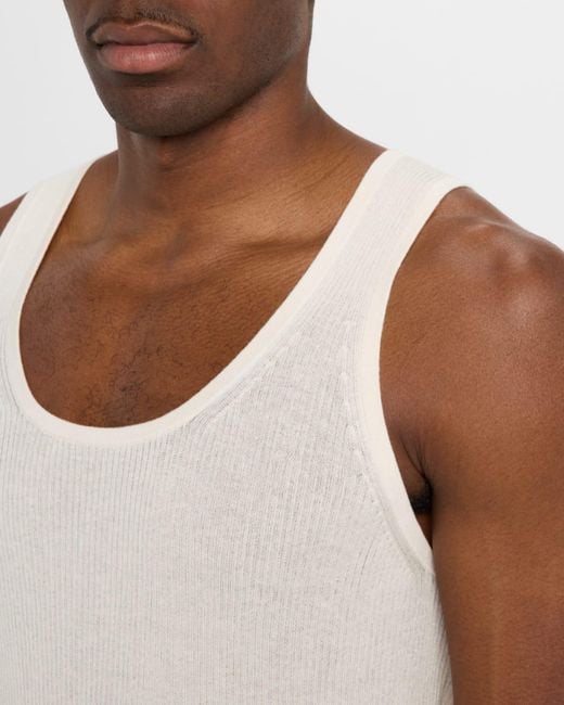 Jonathan Simkhai White Apos;S Ribbed Tank Top for men