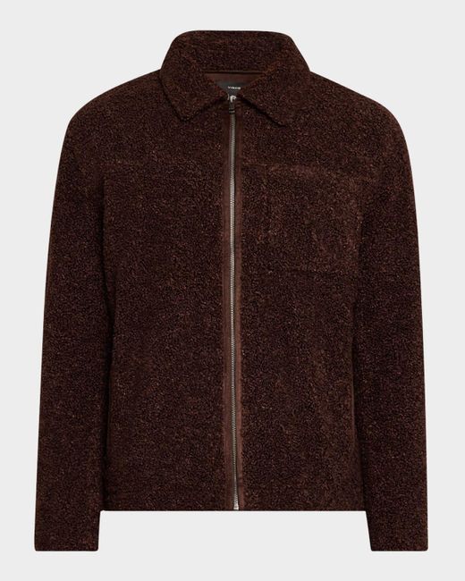 Vince Brown Sherpa Full-Zip Jacket for men