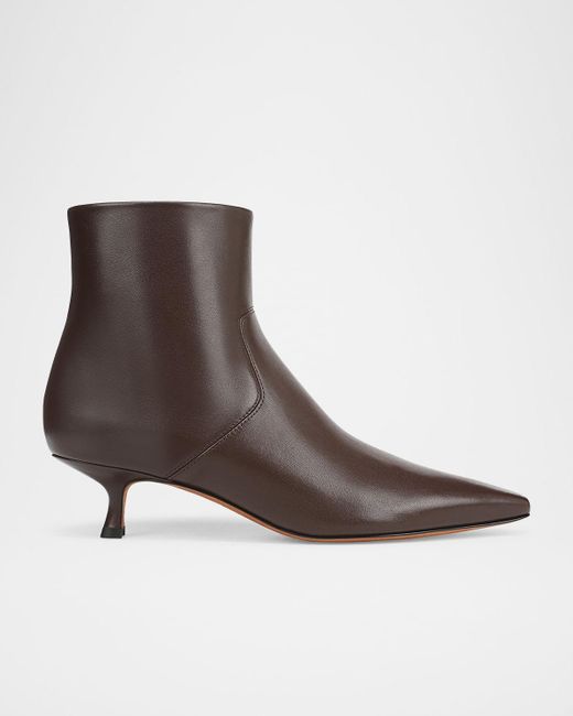 Vince Brown Simone Leather Ankle Boots