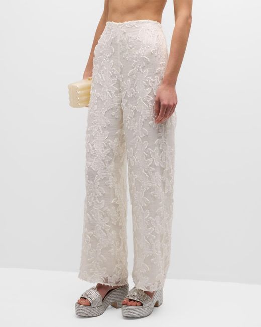 Cult Gaia White Lane Wide-Leg Pants