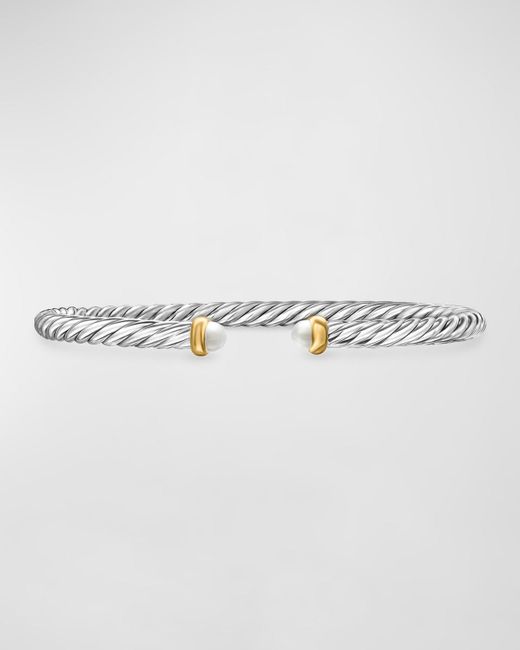 David Yurman Gray Cable Flex Bracelet With Gemstone